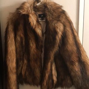Faux Fox Fur Coat